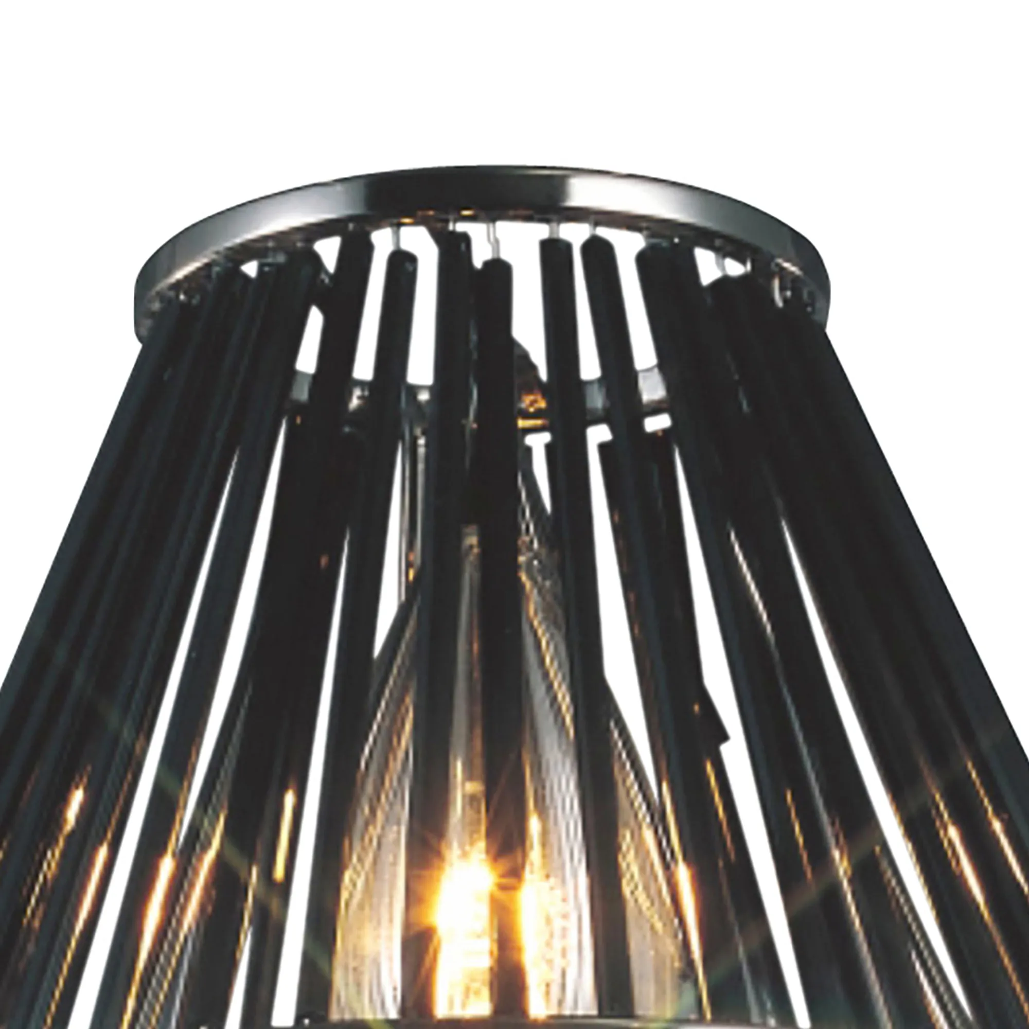 Crystal and Glass Rod Clip-On Shade Black Chrome IL30900  Diyas Crystal Shades